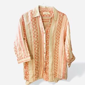 Cream brand pure linen shirt